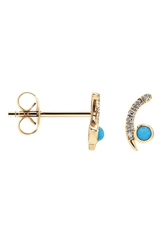 Puces - Or jaune, diamants et turquoise