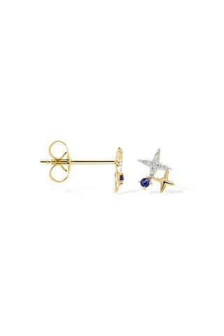 Puces - Or jaune, diamants et saphir