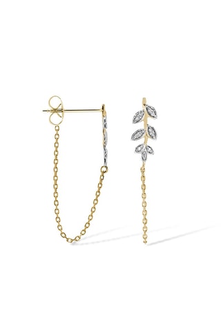 Boucles d'oreilles - Or jaune et diamants