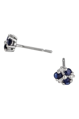 Puces Three little sapphires - Or blanc, diamants et saphirs