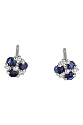 Puces Three little sapphires - Or blanc, diamants et saphirs