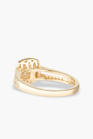 Alliance et solitaire Duo de Bagues Carré Passion - Or jaune et diamants