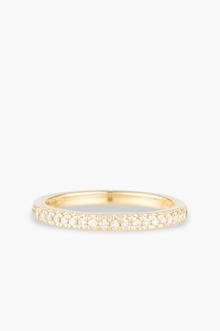 Alliance et solitaire Duo de Bagues Carré Passion - Or jaune et diamants