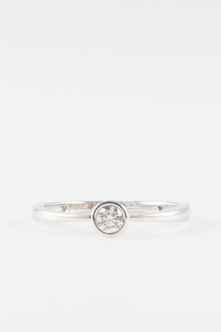 Solitaire - Or blanc et diamant