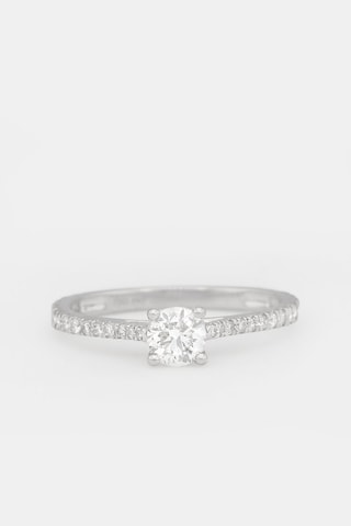 Solitaire Royal - Or blanc et diamants