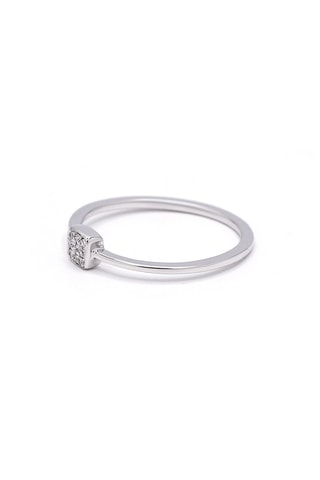 Bague Carré de lumière - Or blanc et diamants
