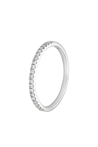 Bague duo Noble solitaire - Or blanc et diamants