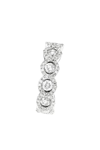 Bague Couronne - Or blanc et diamants