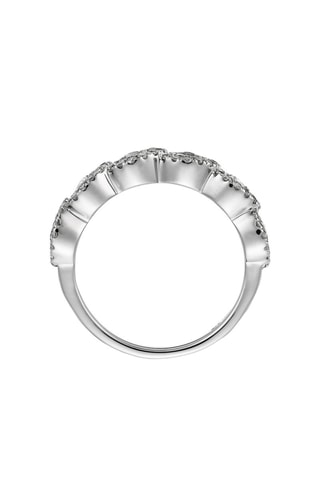 Bague Couronne - Or blanc et diamants