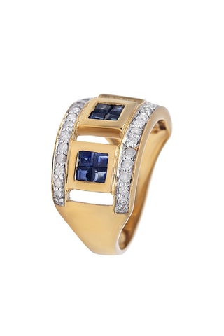 Bague Éclat de Saphir - Or jaune, diamants et saphirs