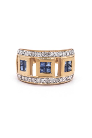 Bague Éclat de Saphir - Or jaune, diamants et saphirs