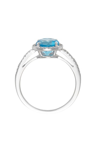 Bague Popi Topaze - Or blanc, diamants et topaze