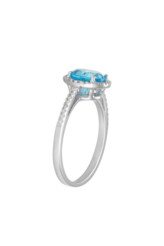 Bague Popi Topaze - Or blanc, diamants et topaze