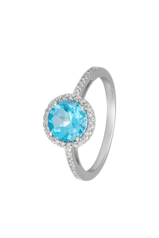 Bague Popi Topaze - Or blanc, diamants et topaze