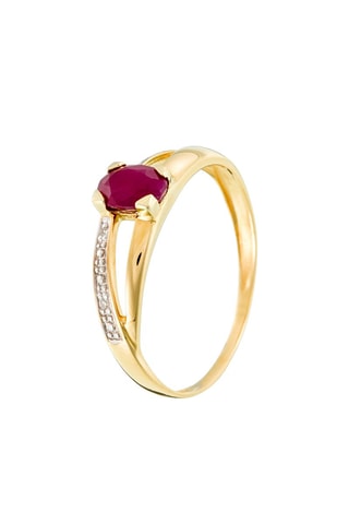Bague Subtil Rubis - Or jaune, diamants et saphir
