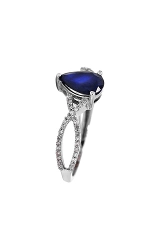 Bague San Diego - Or blanc et diamants