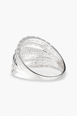 Bague Corselet - Or blanc et diamants