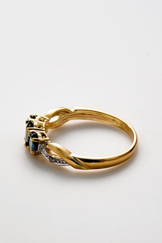 Bague Dyon - Or jaune, diamants et saphirs