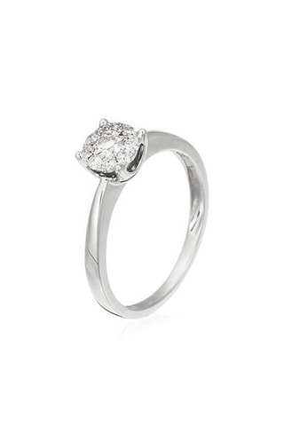 Bague Brillant Luciana - Or blanc et diamants