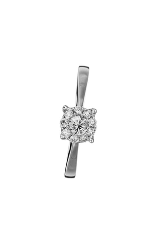 Bague Brillant Luciana - Or blanc et diamants