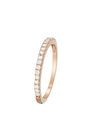 Alliance Tour de diamants - Or rose et diamants