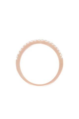 Alliance Tour de diamants - Or rose et diamants