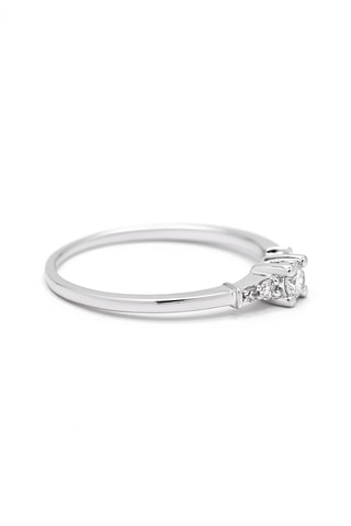 Bague Troene - Or blanc, diamants et nacre