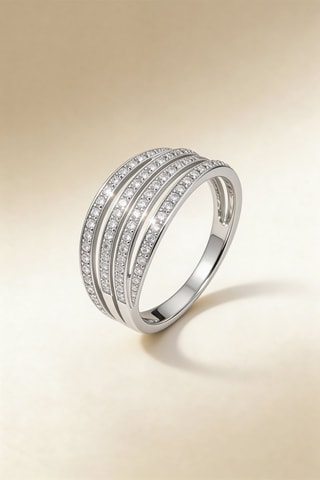 Bague Sensualité - 
Or blanc et diamants
