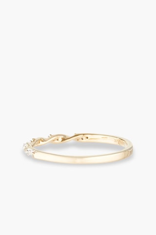 Alliance Eternelle torsade - Or jaune et diamants