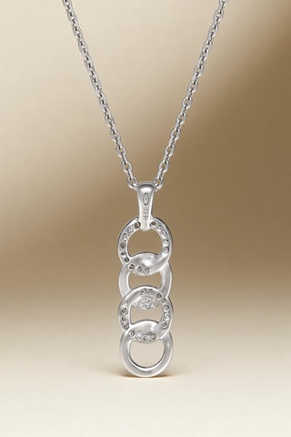 Collier Ronds entrelacés - Or blanc et diamants