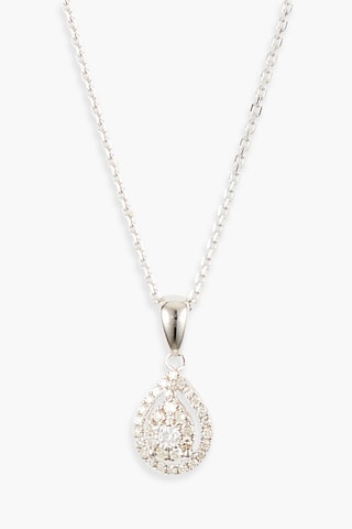Pendentif Goutte Merveilleuse - Or blanc et diamants