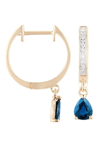 Pendentif Courtoisie - Or blanc, diamants et saphir