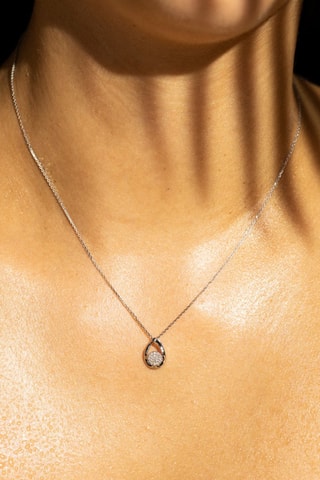Pendentif Goutte Somptueuse - Or blanc et diamants
