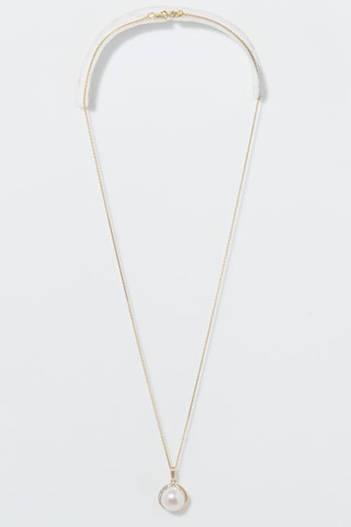 Pendentif Planète - Or jaune perle de culture et diamants