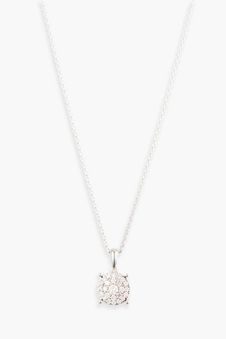 Pendentif Œillets - Or blanc et diamants