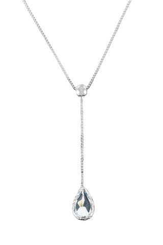 Collier - Or blanc et topaze