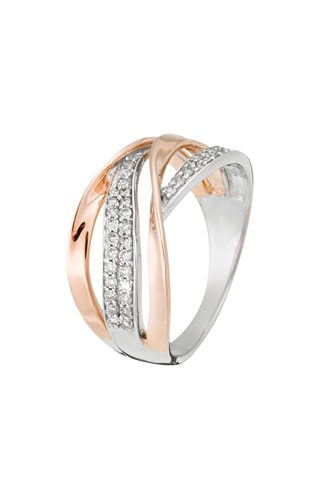 Bague - Or rose, or blanc et diamants