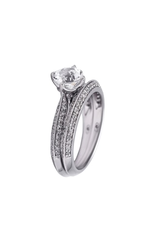 Bague - Or blanc et diamants