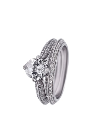 Bague - Or blanc et diamants