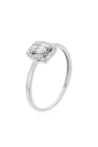 Bague - Or blanc et diamants