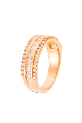 Bague - Or rose et diamants