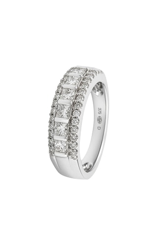 Bague - Or blanc et diamants