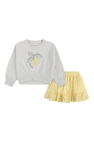 Sweater en Rok - Wit