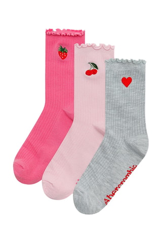 3 Paar Sokken - Roze