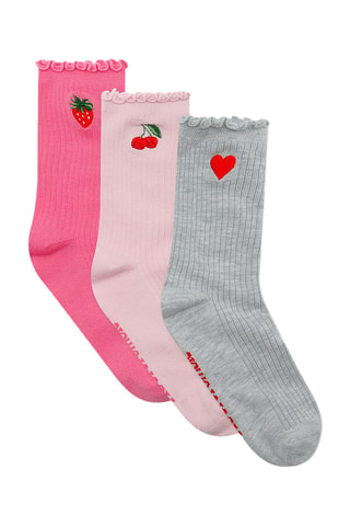 3 Paar Sokken - Roze