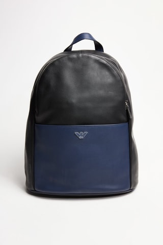 Sac à dos en cuir - Noir - Emporio Armani