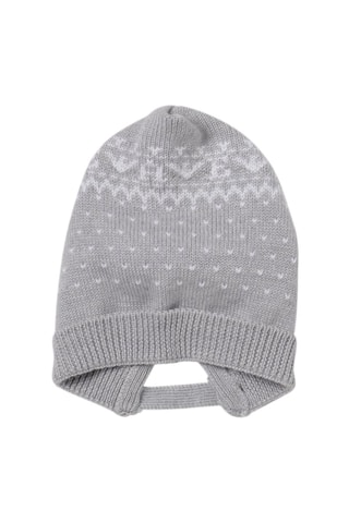 Bonnet en laine vierge - Gris clair chiné - Emporio Armani