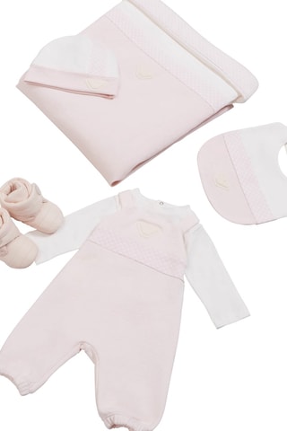 Bonnet - Rose clair et blanc