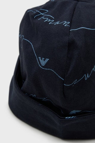 Bonnet en velours - Bleu marine