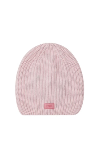 Bonnet en laine et cachemire - Rose poudré